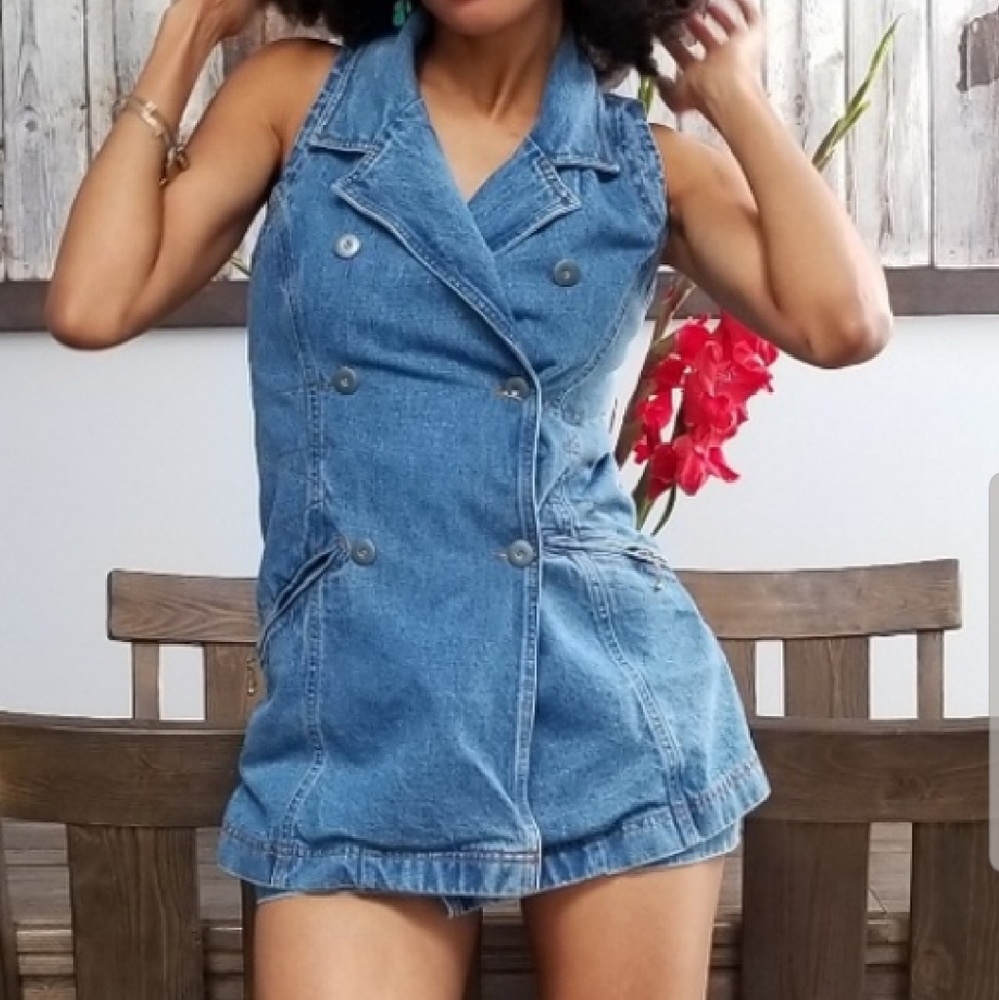Denim romper